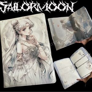 NEW DIY 16k Journal Notebook Anime Sailor Moon Waifu Princess Planner PU Leather